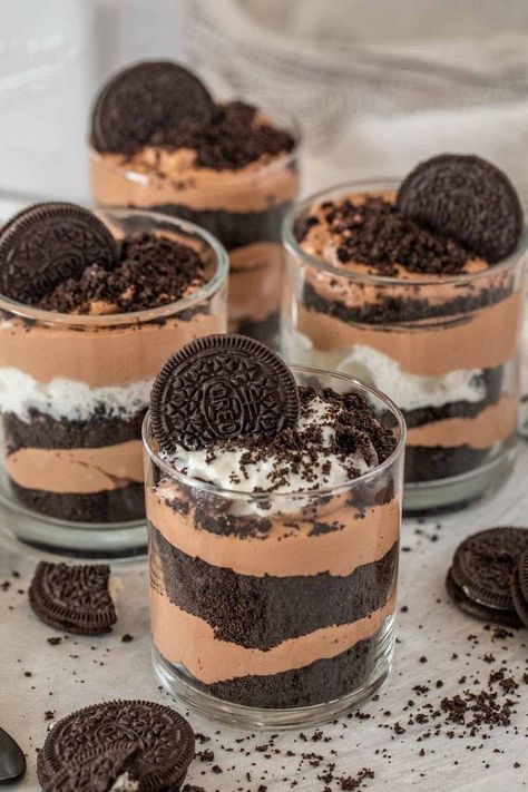 Oreo Delight, Oreo Dessert Recipes, Oreo Pudding, Dessert Cups Recipes, Chocolate Oreo, Individual Desserts, Oreo Recipes, Chocolate Oreos, Bake Dessert