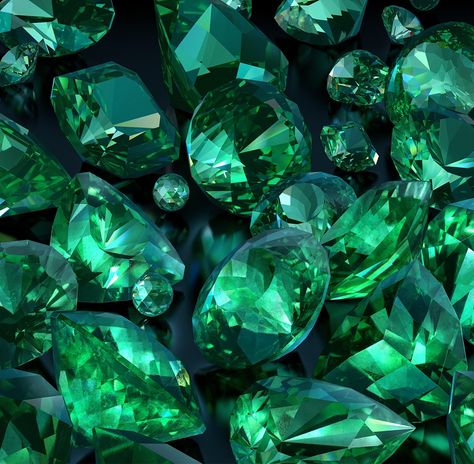 Showcase and discover creative work on the world's leading online platform for creative industries. Dark Green Aesthetic, Crystal Aesthetic, Slytherin Aesthetic, Pretty Rocks, Wallpaper Images, Digital Assets, Emerald Color, Emerald Stone, Green Glitter