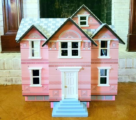 Dollhouse Makeover – Wonderful Creations Blog Doll House Makeover, Wood Doll House, Dollhouse Makeover, Magnolia Collection, Wood Doll, Wood Houses, House Makeover, Doll House Plans, Toy House