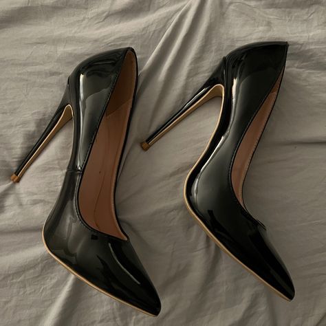 Black Stiletto Heels. Worn Once. Practically Brand New. Kate Spade Heels, Stilettos Heels, Black Stiletto Heels, Christian Louboutin Pigalle, Strappy Shoes, Suede High Heels, Black Stilettos, Faux Leather Heels, Suede Block Heels