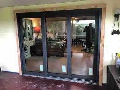 How Much Do Patio Doors Cost? Bifold Exterior Doors, Folding Glass Patio Doors, Double Sliding Patio Doors, Outdoor French Doors, Sliding French Doors Patio, French Doors Patio Exterior, Patio Door Installation, Installing Exterior Door, Bifold Patio Doors