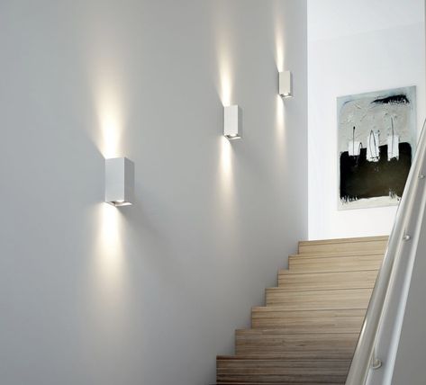 Luminaire Ikea, Staircase Wall Lighting, Stairs Lighting, Led Stair Lights, Stairwell Lighting, Stairway Lighting, Step Lighting Outdoor, Stair Lights, Led Landscape Lighting