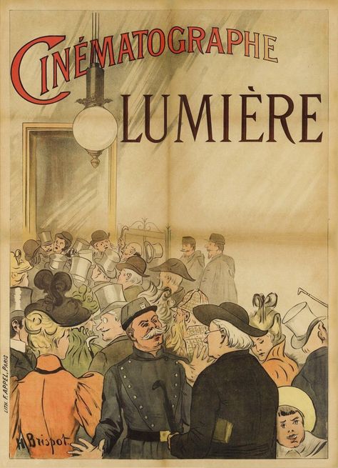 Cinematographe Lumiere (1896) poster, French French Poster, Art Films, Film Review, Silent Film, Film Posters, Belle Epoque, French Artists, Motion Picture, Lyon