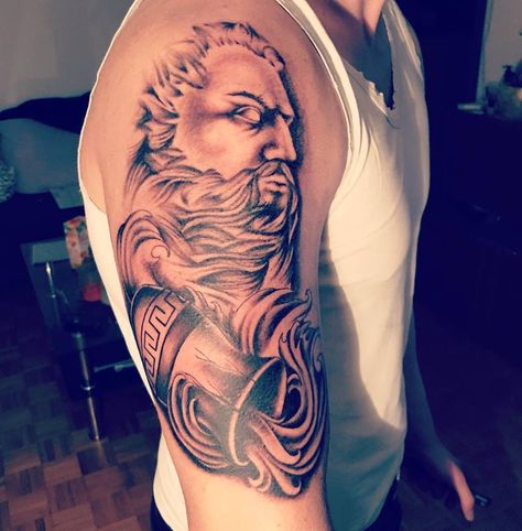 Aquarius tattoo #aquariustattoo Aquarius Arm Tattoo, Tattoo Ideas Aquarius, Aquarius Tattoo Ideas, Aquarius Symbol Tattoo, About Aquarius, Tattoo Ideas Males, Arm Tattoo Ideas, Horoscope Tattoos, Aquarius Tattoo