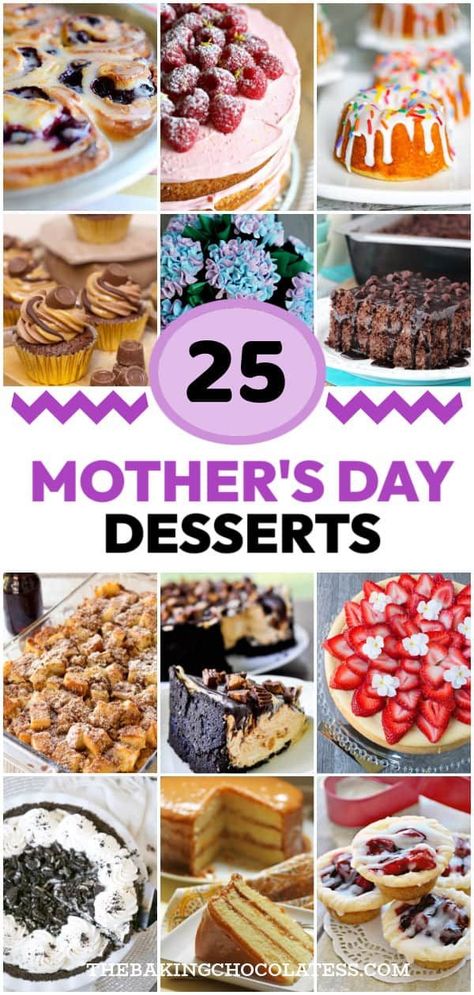 Looking for the perfect treat to make mom feel extra special this Mother's Day?  Look no further! We've got 25 delightful dessert recipes that will put a sweet smile on her face. From classic cakes to delectable cheesecakes, these easy-to-make sweet treats will surely melt her heart. Mother's Day Dessert, Chocolate Caramel Tart, French Toast Bake Overnight, Easy Picnic Food, Cookie Dough Filling, Mothers Day Desserts, Deserts Easy, Seasonal Desserts, Baked Alaska