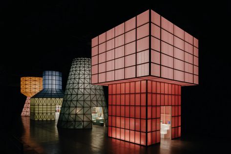 Salone del Mobile 2022: The 12 Best Installations at Milan Design Week | Architectural Digest Guiyang, Kengo Kuma, Geometric Pattern Design, Display Furniture, New Museum, Industrial Buildings, Milan Design Week, Water Tower, Global Design