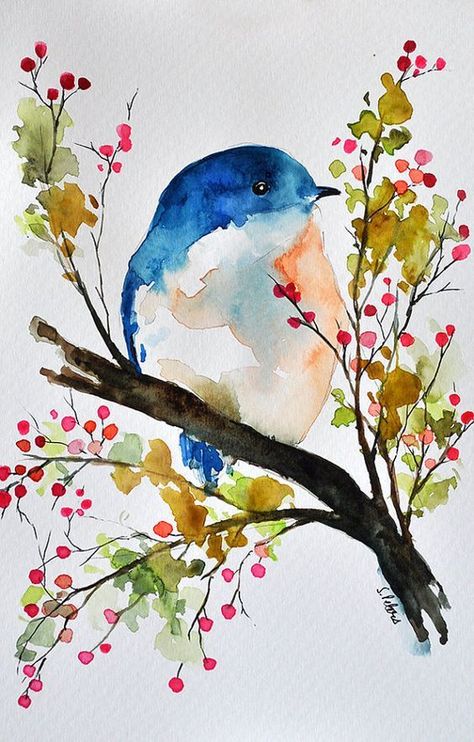 19 Incredibly Beautiful Watercolor Painting Ideas Watercolor Paintings For Beginners, Cat Air, Watercolor Paintings Easy, Seni Cat Air, 수채화 그림, Lukisan Cat Air, Ink Drawings, Jackson Pollock, Easy Watercolor