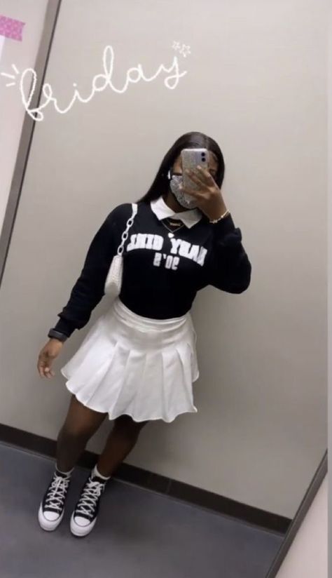 Back To School Outfits Uniform, School Outfits Uniform, Outfits Uniform, Birthday Outfit For Teens, Sweet 16 Outfits, 16th Birthday Outfit, Picture Day Outfits, Tennis Skirt Outfit, Cute Birthday Outfits