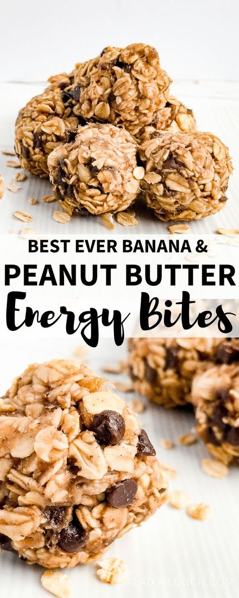 Old Bananas What To Do With, Banana Energy Bites, Banana Energy, Oatmeal Bites, Peanut Butter Energy Bites, Peanut Butter Bites, No Bake Energy Bites, No Bake Peanut Butter, Banana Bites