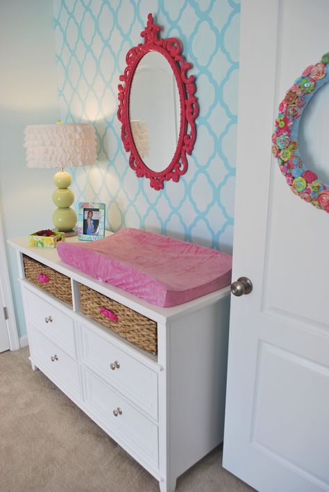 Lilly Pulitzer Nursery, Modern Nurseries, Organization Nursery, Girl Nurseries, Bedding Modern, Children Furniture, Changing Tables, Nursery Girl, Kids Homemade