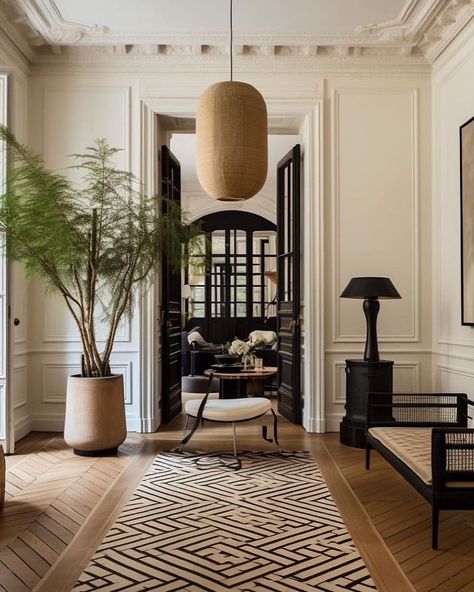 Tribal Chic in Paris 🖤 🤍 @baptistebohu via @heretoinspire74 . . . . . #frenchinteriors #frenchinterior #frenchhome #parisianhome… | Instagram French Colonial Interior, Colonial Chic, Colonial Style Interior, Colonial House Interior, Colonial Interior Design, Baroque Interior, Southern Interior, Paris Interiors, Colonial Interior