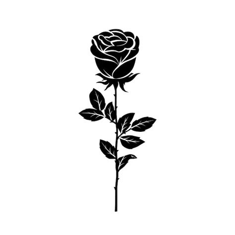 Free vector flat design rose silhouette | Free Vector #Freepik #freevector #outline #flower-silhouette #illustrations #flat-illustration Black Flowers Tattoo, Rose Silhouette, Rose Outline, Goth Tattoo, Mountain Silhouette, Mountain Drawing, Flower Silhouette, Rose Tattoo Design, Rose Drawing