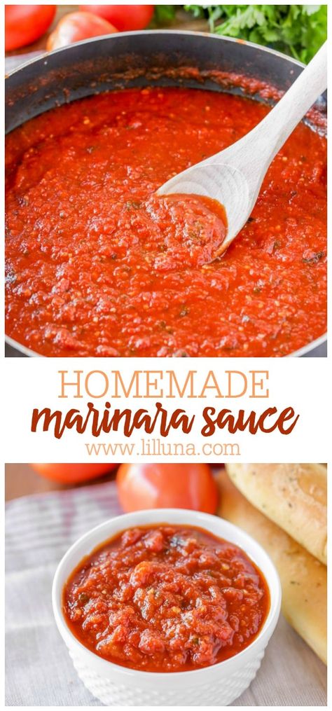 Resep Pizza, Homemade Marinara Sauce, Marinara Sauce Recipe, Marinara Sauce Homemade, Homemade Marinara, Sauce Tomate, At The Store, Meat Sauce, Spaghetti Sauce