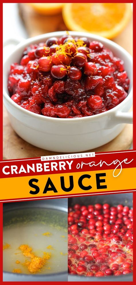 CRANBERRY ORANGE SAUCE, thanksgiving sides, thanksgiving dinner ideas Cranberry Sauce With Orange Juice, Cranberry Orange Relish Recipes, Cranberry Recipes Thanksgiving, Cranberry Sauce With Orange, Fresh Cranberry Recipes, Orange Sauce Recipe, Cranberry Orange Relish, Cranberry Sauce Thanksgiving, Fresh Cranberry Sauce