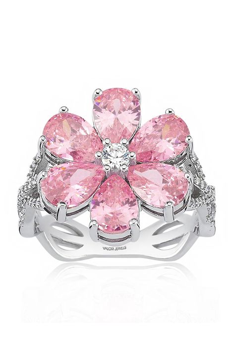 What do you think of the Magnolia Flower Ring? Please click the link for details. Pink Flower Ring, Pink Gemstones Ring, Sen Cal Kapimi, Pear Cut Ring, Floral Rosa, Silver Anniversary, Trendy Ring, Magnolia Flower, Pink Gemstones