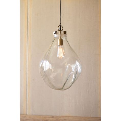 Kalalou Transparent One-Light Teardrop Mini Pendant NVAS1000 | Bellacor Teardrop Pendant Light, Survivor Tattoo, Colonial Design, Mini Pendant Lights, Porch Lighting, Entry Way, Teardrop Pendant, Hanging Pendants, Diffused Light