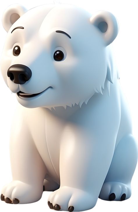 Cartoon Polar Bear, Polar Bear Cartoon, White Bears, White Bear, Bear Cartoon, A Cartoon, Free Png, Polar Bear, Royalty