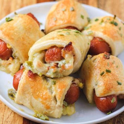 Jalapeño Popper Pigs in a Blanket - My Life After Dairy Jalapeno Popper Pigs In A Blanket Recipe, Dairy Free Jalapeno Poppers, Popper Pigs In A Blanket, Soccer Parties, Holiday Entrees, Creamy Jalapeno, Cream Cheese Crescent Rolls, Dairy Free Cream Cheese, Vegan Cheddar