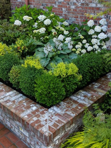 Classic Beauty- Clyde Hill - Traditional - Landscape - Seattle - by Orion Rockscapes | Houzz Retaining Wall Landscape, Brick Retaining Wall, Retaining Wall Bricks, Wall Landscape, Seat Wall, Garden Retaining Wall, Brick Garden, Landscaping Retaining Walls, Wall Seating