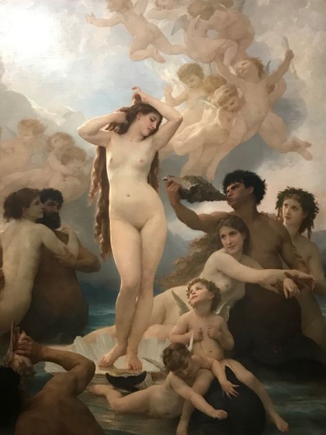 Aphrodite Painting, Aphrodite Art, Venus Painting, William Adolphe Bouguereau, Bel Art, Rennaissance Art, Art Sacre, Greek Mythology Art, Baroque Art