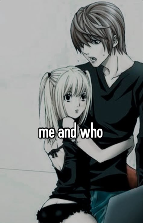 Misa X Light, Me And Who Pictures, Breanna Core, Light X Misa, L And Misa, Misa And L, Brat Tamer Aesthetic, Misa Light, Light Misa