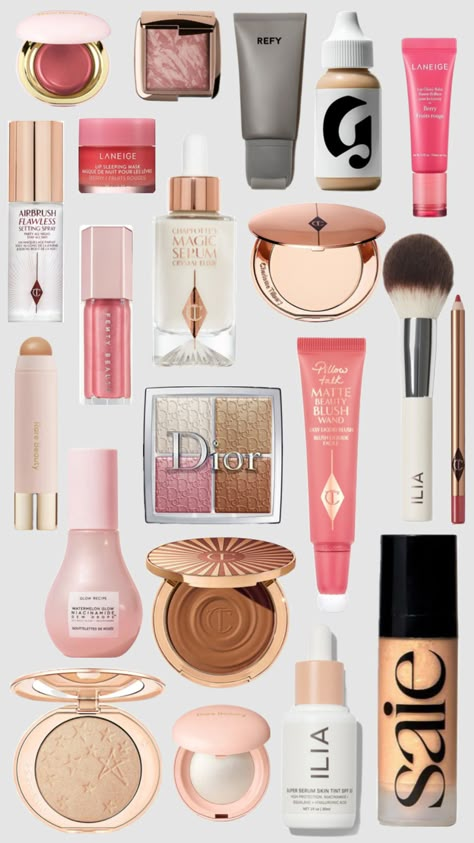 #myfirstshuffle #makeup #inspo #aesthetic #beauty #skincare #summer #makeupinspo #pink #white #gold #pretty Makeup Inspo Aesthetic, Skincare Summer, Fun Beauty Products, Preppy Makeup, Makeup Bag Essentials, Dream Makeup, Makeup Is Life, Makeup Wishlist, Makeup Needs