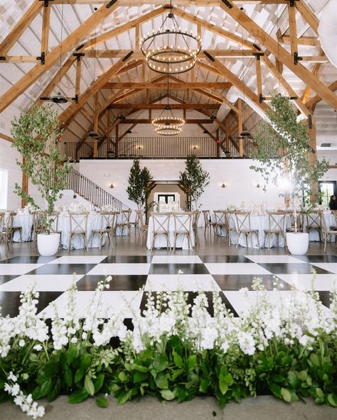 Natalie & Henry’s enchanted garden wedding reception was held at The Northern Haus, which is nestled in heart of Door County. From the checkerboard dance floor, to the potted trees framing the space upon arrival, every little detail was planned so intricately. To say I was swooooning over this beautiful design is an understatement. • Vendors: Wedding Venue: @northernhaus Dress: @inesdisanto Suit: @suitsupply Hair/Make up: @bridalartistryteam Florist: @ebbandflowflowers Cake: @flourgirlpa... Checkerboard Dance Floor Wedding, Wedding Venue Floor Plans, Checkerboard Dance Floor, Enchanted Garden Wedding, Dance Floor Wedding, Garden Wedding Reception, Garden Venue, Potted Trees, Door County