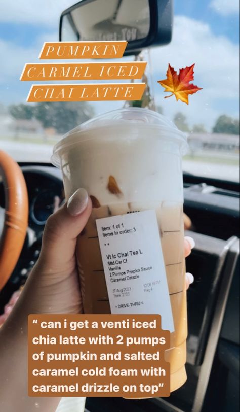 Starbucks Drinks That Taste Like Fall, Starbucks Autumn Drinks, Pumpkin Drinks Starbucks, Caramel Drink, Fall Coffee Recipes, Best Starbucks Coffee, Caramel Drinks, Fall Starbucks, Starbucks Drink Menu