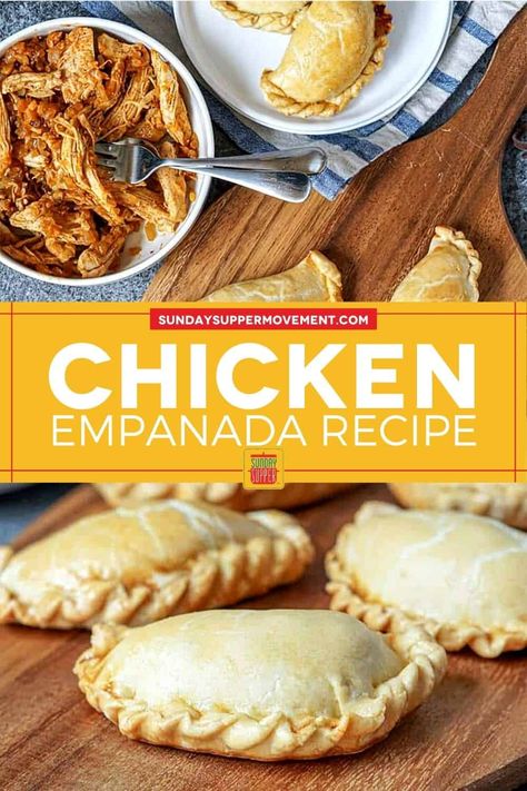 Mexican Chicken Empanadas Recipe, How To Make Chicken Empanadas, Chicken Filling For Empanadas, Different Empanada Fillings, Chicken Hand Pies Recipes, Air Fryer Chicken Empanadas, Authentic Chicken Empanadas Recipe, Chicken Empanadas Recipe Puerto Rican, Chicken Empanadas Filling