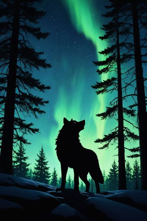 alpha wolf pictures aesthetic wallpaper Wolf art Painting of a wolf Wolf and aurora borealis, Artistic depiction of a powerful wolf Wild wolf Fantasy creature wild life artwork grey wolf epic wildlife scene, silhouette Woods Aesthetic Wallpaper, Fantasy Wolf Art, Wolf Art Painting, In The Woods Aesthetic, The Woods Aesthetic, Wallpaper Wolf, Flag Pictures, Woods Aesthetic, American Flag Pictures