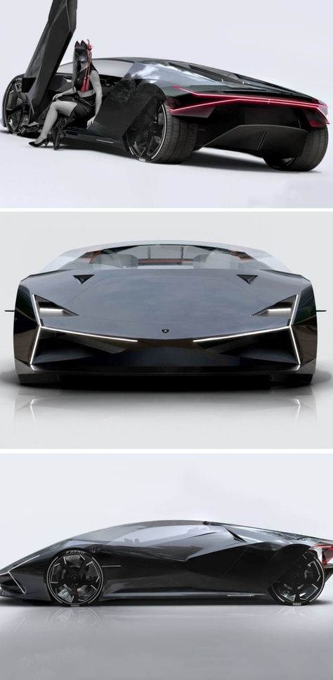 Electric Car Design, Low Poly Car, Lamborghini Concept, Future Concept Cars, Hybrid Cars, Futuristic Cars Design, Super Sport Cars, Cool Car Pictures, Lamborghini Cars