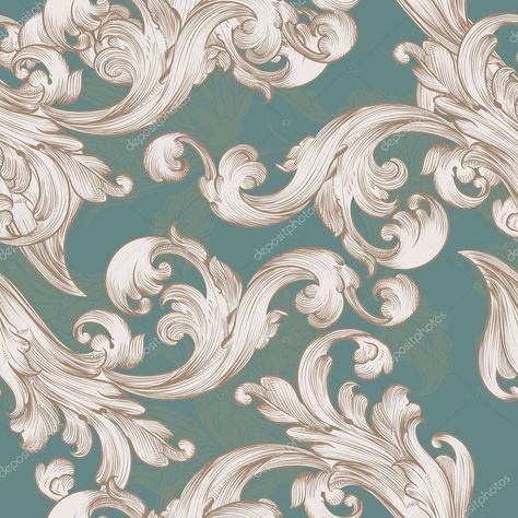 Rococo Pattern, Rococo Painting, Rococo Aesthetic, Vintage Wallpaper Patterns, Handbag Display, Rococo Art, Victorian Pattern, Victorian Wallpaper, Baroque Pattern