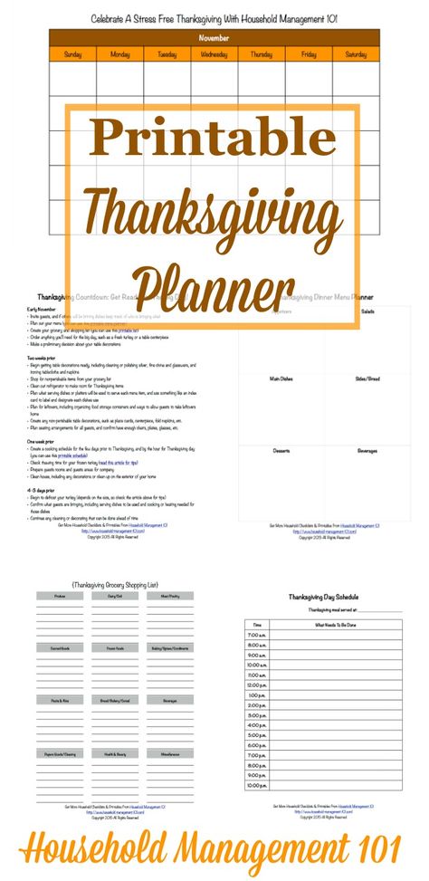 Get ready for a stress free #Thanksgiving holiday with this free Thanksgiving planner. It contains 6 printable forms to help you get yourself organized. {courtesy of Household Management 101} #ThanksgivingPlanner #ThanksgivingPrintables Thanksgiving Menu Planner, Thanksgiving Planning, Household Notebook, Free Printable Thanksgiving, Printable Forms, Thanksgiving Planner, Holiday Organization, Household Management, Printable Thanksgiving