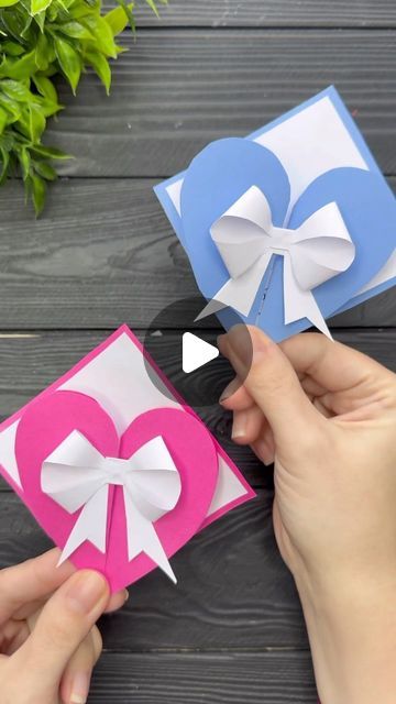 3d Diy Cards, Paper Heart Crafts For Kids, Birthday Gift Cards Diy, Paper Pop Up Cards, Origami Cards Diy Simple, 3d Heart Paper Craft, 3d Heart Craft, Origami Birthday Cards, How To Make A Popup Card