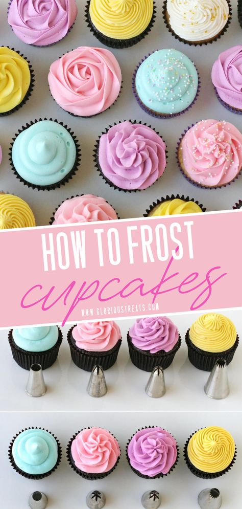 Cupcakes With Frosting, Frost Cupcakes, Easy Frosting, Fruity Treats, Cupcake Decorating Tips, Frosting Tips, Easy Cupcakes, Cupcake Frosting, Think Food