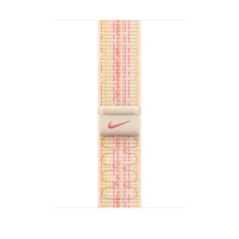 45mm Starlight/Pink Nike Sport Loop  https://store.apple.com/xc/product/MUJY3AM/A Nike Watch, Cute Apple Watch Bands, Preppy Accessories, Airpods Apple, Mini Mac, Bracelet Apple Watch, Apple Watch Accessories, Pink Nike, Apple Inc