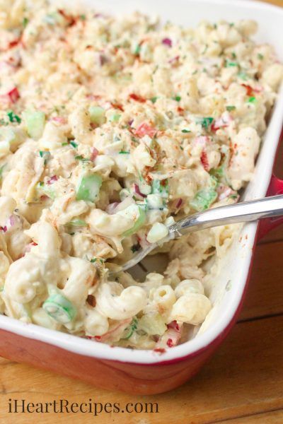 Chicken Macaroni Salad, Chicken Macaroni, I Heart Recipes, Can Chicken Recipes, Pasta Cremosa, Heart Recipes, Pasta Casera, Macaroni Salad Recipe, Cold Pasta