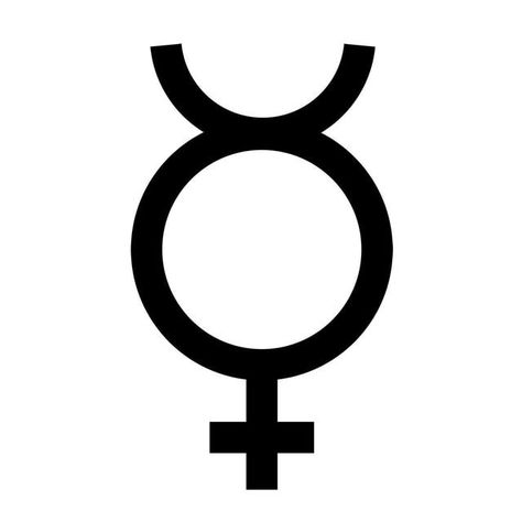 The Planet Mercury in Astrology Overview Mercury Symbol, Alchemy Elements, Air Symbol, Mercury Planet, Virgo Constellation Tattoo, Earth Symbols, Virgo Symbol, Venus Symbol, Feminine Symbols