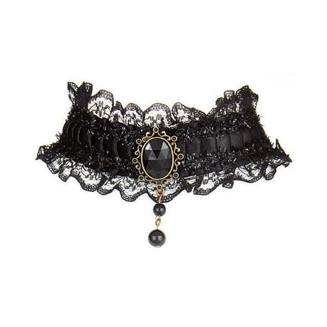 Unique Black Victorian Burlesque Gothic Style Black Lace Choker Necklace for Halloween found on Polyvore Goth Accessories Jewellery, Shadow Empress, Victorian Burlesque, Victorian Choker Necklace, Goth Choker Necklaces, Goth Jewellery, Black Lace Necklace, Black Lace Choker Necklace, Gothic Choker Necklace