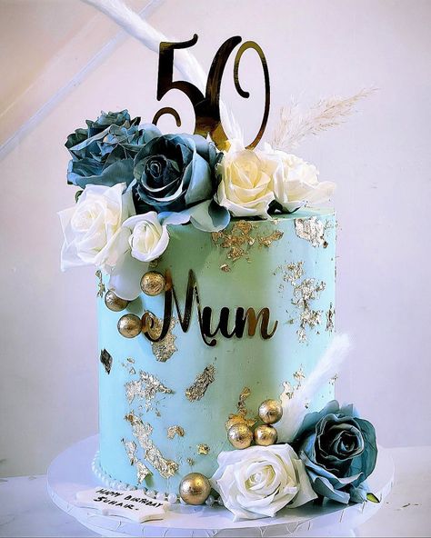 Mom's 50th Birthday Cake, Cake Idea For Mom Birthday, Cakes For Moms Birthday Design, 99th Birthday Cake Ideas, Cake Designs Birthday For Mother, Moms 50th Birthday Cake, 5oth Birthday Cake For Women, Mom Birthday Cake Designs, Birthday Cakes For Mom Elegant