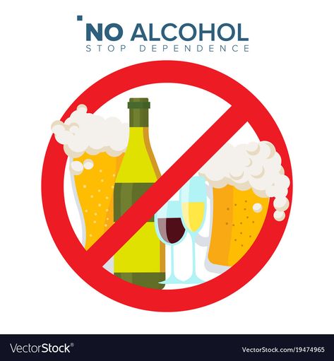 No alcohol sign strike through red circle Vector Image Alcohol Clipart, Alcohol Beverages, Alcohol Signs, Unicorn Coloring, Red Circle, Poster Drawing, Free Illustration, Cartoon Icons, Powerpoint Design