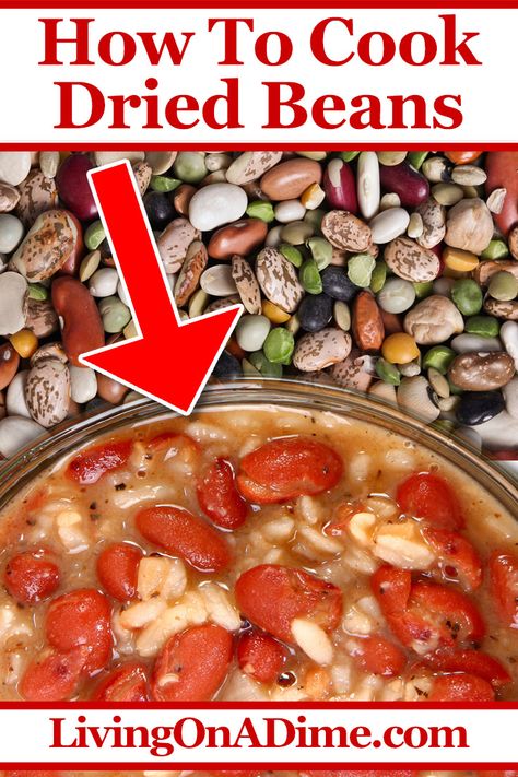 Black Beans Dried, Easy Refried Beans Recipe, Cook Dry Beans, Refried Beans Recipe Easy, Easy Refried Beans, Kidney Beans And Rice, Dry Beans Recipe, Freeze Beans, Red Beans Recipe