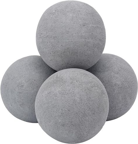 Amazon.com: Skyflame 6-inch Ceramic Fire Balls, 4 Pack Gray Round Fire Stones for Natural/Propane Indoor/Outdoor Fire Pits/Fireplaces/Fire Bowls Accessory : Patio, Lawn & Garden Fireplace Balls, Ceramic Fire Balls, Fire Pit Ball, Outdoor Fire Pits, Round Fire Pit, Fire And Stone, Fire Bowls, Fire Table, Outdoor Heating