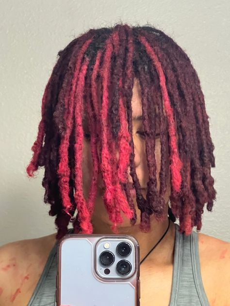 Pink And Purple Locs, Purple Locs, Purple Dreads, Dyed Dreads, Red Dreads, Pink Dreads, Black Dreads, Cute Dreads, Dreadlock Hairstyles For Men