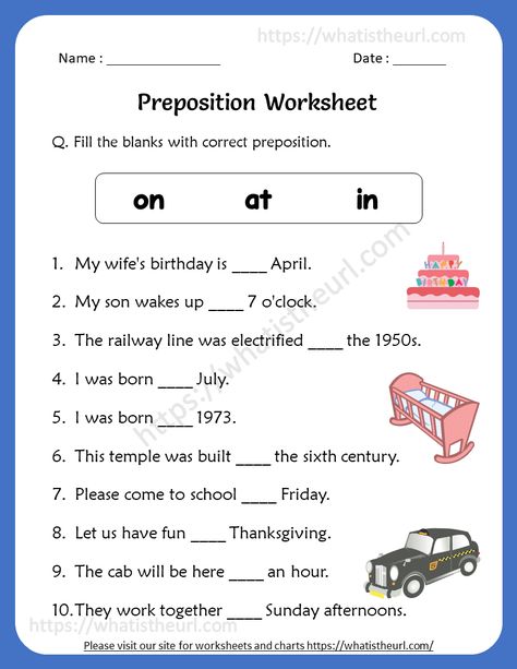 Preposition Worksheets for 4th Grade Preposition Worksheets For Class 4, Preposition Worksheets For Class 2, Preposition Worksheets, English Prepositions, Materi Bahasa Inggris, English Grammar Exercises, English Grammar For Kids, Grammar For Kids, Prepositional Phrases