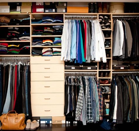 Love this closet space for men!  Totally O.C.D. Organized Closet, The Coveteur, Men Closet, House Siding, Closet Inspiration, Closet Space, How To Organize, Closet Bedroom, Room Ideas Bedroom