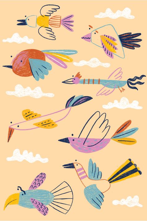 Migration Art, Bird Migration, Bird Graphic, Illustrated Art, Winter Illustration, Childrens Drawings, Childrens Books Illustrations, Book Illustration Art, Mood Wallpaper