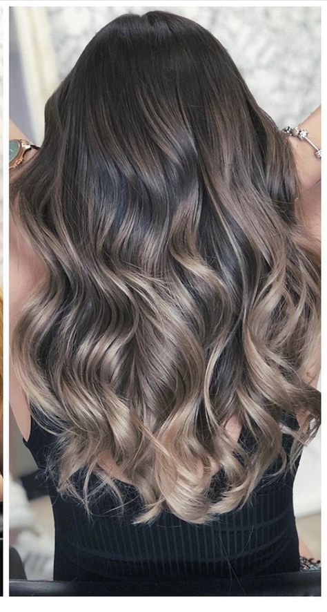 Smokey Burnett Hair, Dark Roots Ash Brown Hair Balayage, Caramel Beige Balayage On Dark Hair, Cold Brunette Balayage, Sand Balayage On Dark Hair, Ash Bayalage Hair, Balage Hair Brown Balayage Brunettes, Cold Balayage Brunette, Bronde Balayage Brunettes Summer Hair