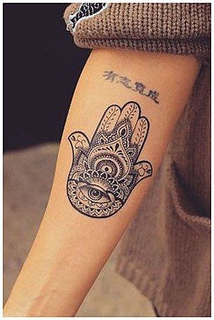 245+ Spiritual Hamsa Tattoo Designs (2021) Hand With Eye Ideas Tattoo Arm Band, Herz Tattoo Klein, Fatima Hand Tattoo, Tattoo Main, Hamsa Tattoo Design, Hamsa Hand Tattoo, Orca Tattoo, Small Rose Tattoo, Hamsa Tattoo