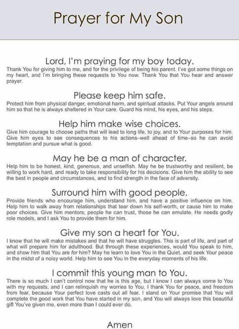 Prayer For Our Children, Prayer For Son, Prayer For My Son, Prayer For My Family, Prayer For My Children, Mom Prayers, Prayers For Children, Prayer For Family, Son Quotes